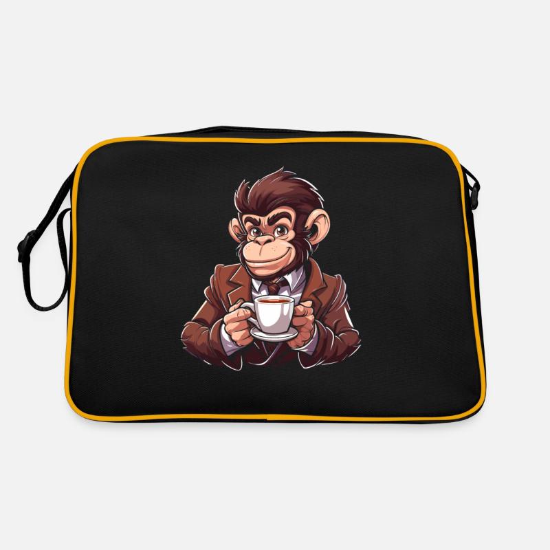 Affe Kaffee Retro Tasche