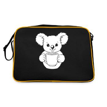 Café Koala Bear - Sac Retro - noir/or - Dos