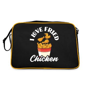 I Love Fried Chicken - Retro Bag - black/gold - Back
