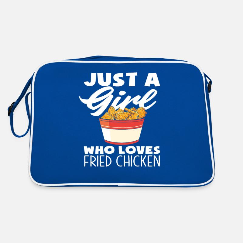 Nur Ein Mädchen Fried Chicken Liebt Retro Tasche