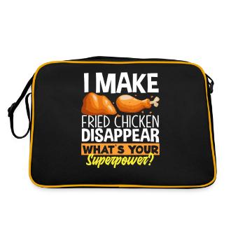 Fried Chicken Superpower - Retro Bag - black/gold - Back