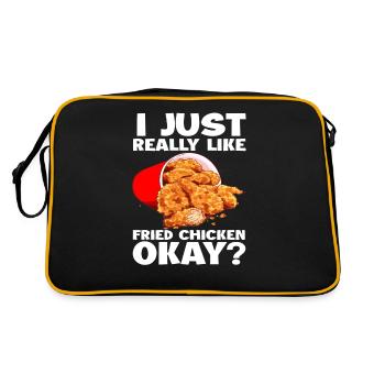 Fried Chicken I like Fried Chicken - Retro Bag - black/gold - Back