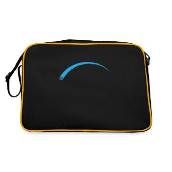 Sternschnuppe Weltraum Himmel Licht - Retro Tasche - Schwarz/Gold - Hinten