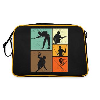 Billard rétro Vintage joueur de billard graphique - Sac Retro - noir/or - Dos