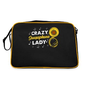 Funny Sousaphone Brass Band Player Marching Band - Retro Bag - black/gold - Back