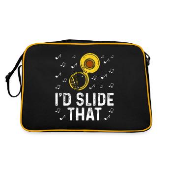 Drôle Sousaphone Brass Band Joueur Fanfare - Sac Retro - noir/or - Dos