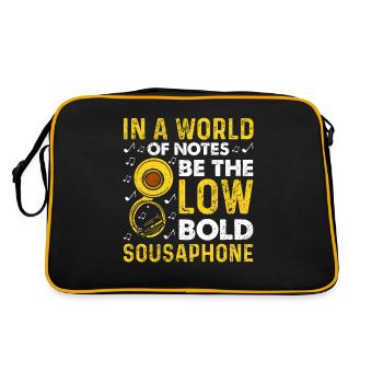 Drôle Sousaphone Brass Band Joueur Fanfare - Sac Retro - noir/or - Dos