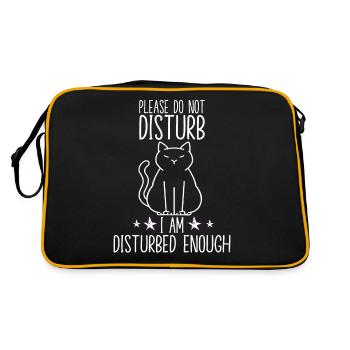 Amoureux des chats Fan des chats Dicton drôle de - Sac Retro - noir/or - Dos