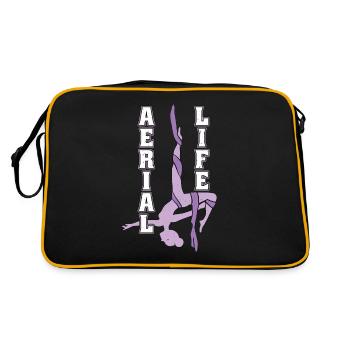 La vie aérienne aime les acrobates aériens en soie - Sac Retro - noir/or - Dos