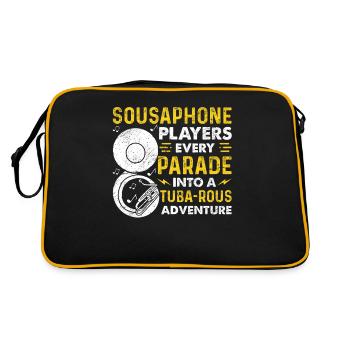Drôle Sousaphone Brass Band Joueur Fanfare - Sac Retro - noir/or - Dos