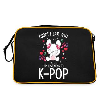 Je ne t’entends pas, j’écoute de la K-Pop - Sac Retro - noir/or - Dos
