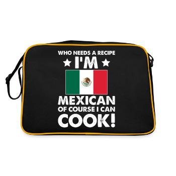 cuisine mexicaine cuisinier chef je suis mexicain bien sûr que je - Sac Retro - noir/or - Dos