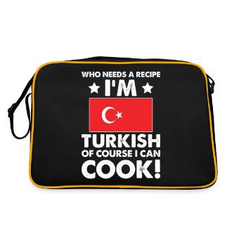 Cuisine turque Chef cuisinier Je suis turc Bien sûr que je - Sac Retro - noir/or - Dos