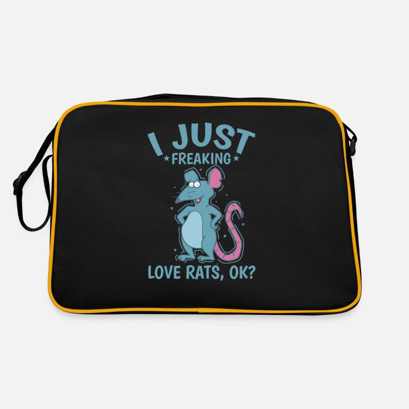 I Just Freaking Love Rats, ok? Nagetier Retro Tasche