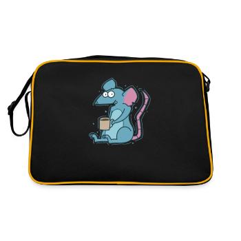 Rat et rongeur de compagnie de café - Sac Retro - noir/or - Dos