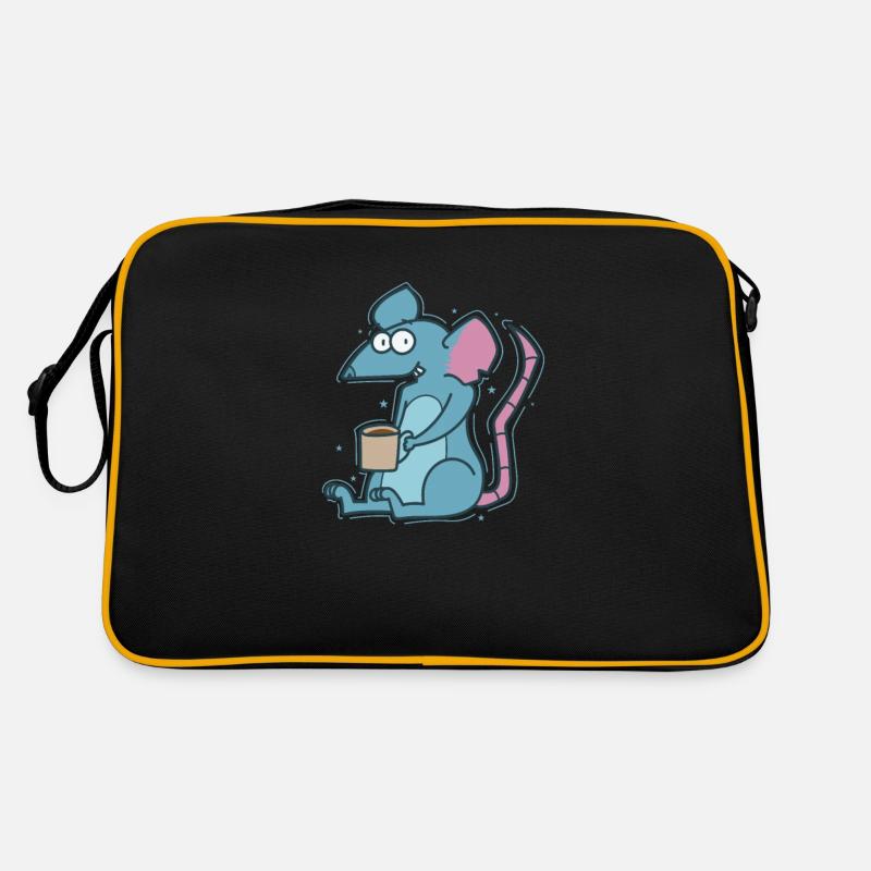 Rat and Coffee Pet Rodent Retro Bag