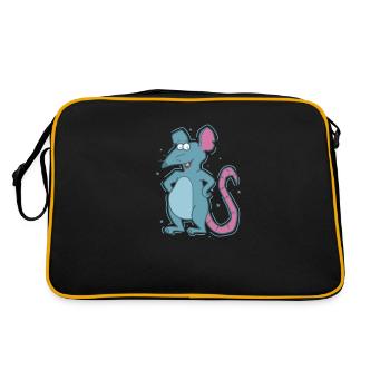 Fier rat rongeur de compagnie - Sac Retro - noir/or - Dos