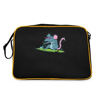Rat Surfing Rongeur de compagnie - Sac Retro - noir/or - Dos