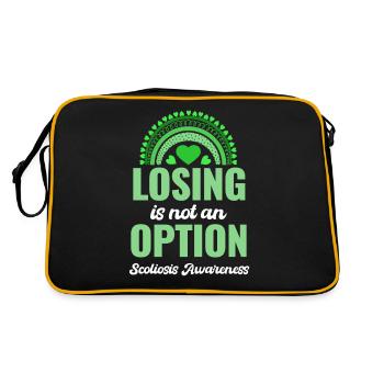 Losing is not an option Scoliosis awareness - Retro Bag - black/gold - Back