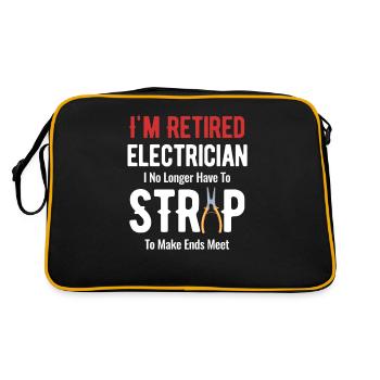 I'm a retired electrician, I need to - Retro Bag - black/gold - Back