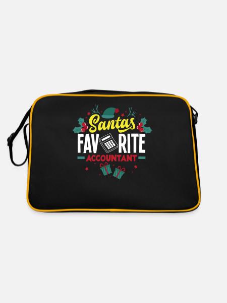 Lustiges Steuerberater Buchhalter Geschenk - Retro Tasche - Schwarz/Gold - Hinten