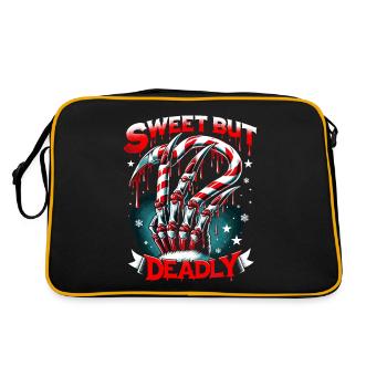 Griffes de canne en bonbon douces mais mortelles menaçantes - Sac Retro - noir/or - Dos
