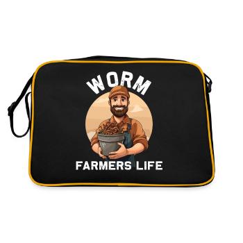 Ver de terre - Ver à main - Agriculture - Sac Retro - noir/or - Dos