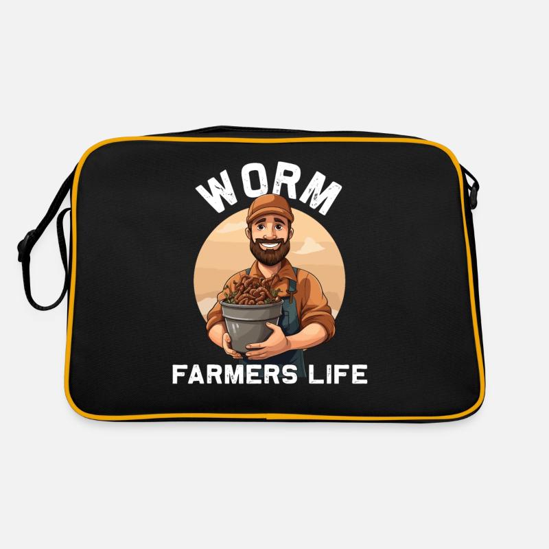 Earthworm -Handworm -Agriculture Retro Bag