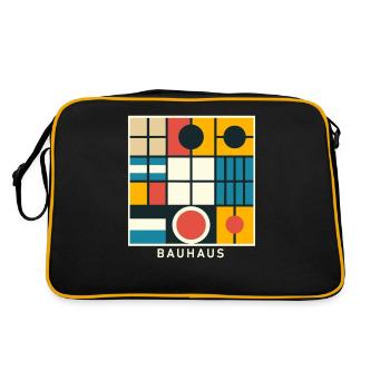 Bauhaus Architecture Esthétique géométrique - Sac Retro - noir/or - Dos