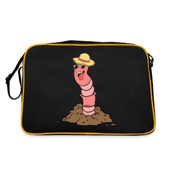 Drôle de ver de terre compostage vermifuge - Sac Retro - noir/or - Dos