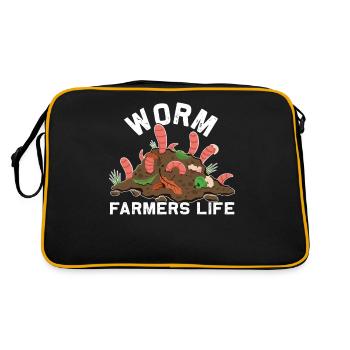 Ver de terre Vermicompost Ver de vermicompost Ver de fermier - Sac Retro - noir/or - Dos