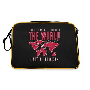 Pole Dance I Spin I Twirl I Conquer Pole Fitness - Sac Retro - noir/or - Dos