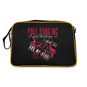 Pole Dancing A Sport That Keeps Me On Pole Fitness - Retro Bag - black/gold - Back