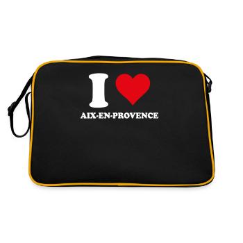 I Love Aix-en-Provence Gift Tourism - Retro Bag - black/gold - Back