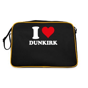 I Love Dunkirk Dunkerque Cadeau Tourisme - Sac Retro - noir/or - Dos
