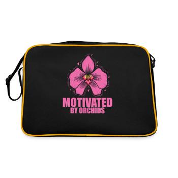 Motivé par les orchidées Plante Jardin de fleurs - Sac Retro - noir/or - Dos