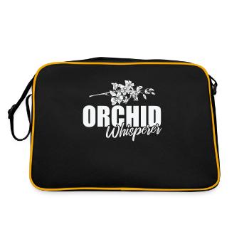 Orchidée Whisperer Plante Fleur - Sac Retro - noir/or - Dos