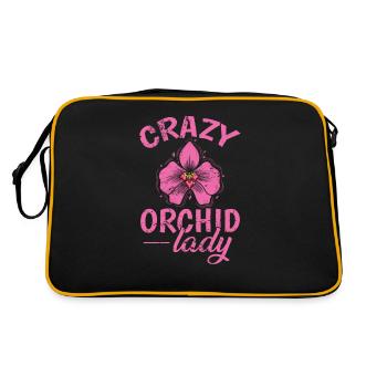 Crazy Orchid Lady plante fleur - Sac Retro - noir/or - Dos