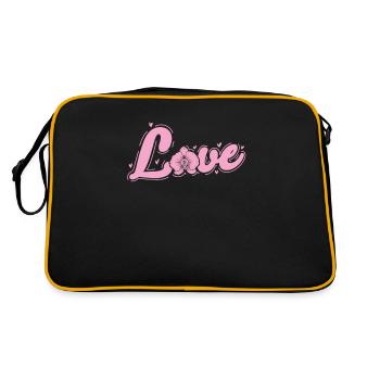 Fleur d’amour Orchidée Fleur Plante - Sac Retro - noir/or - Dos