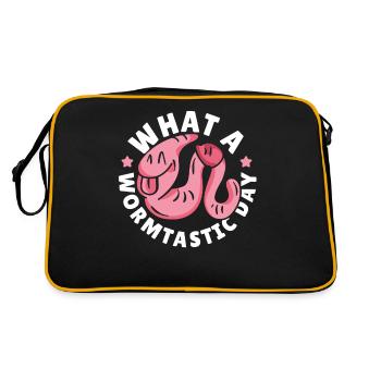 Quel élevage de vers de jour wormtastique - Sac Retro - noir/or - Dos