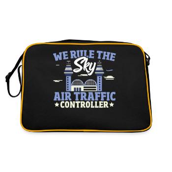 Tower Control Runway Aircraft Air Traffic - Retro Bag - black/gold - Back