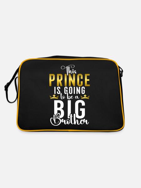 Big Brother Gift - Retro Tasche - Schwarz/Gold - Hinten
