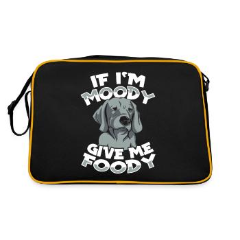 Labrador Si je suis de mauvaise humeur donnez-moi de la nourriture - Sac Retro - noir/or - Dos