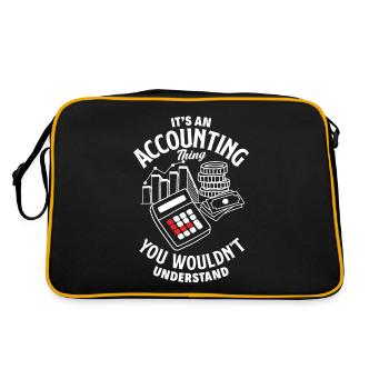 Drôle de cadeau comptable de conseiller fiscal - Sac Retro - noir/or - Dos