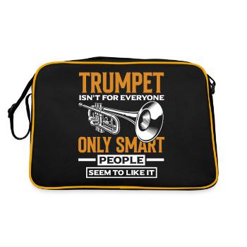 Trompete Trompeter Trompeten Spieler - Retro Tasche - Schwarz/Gold - Hinten