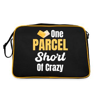 The crazy postal worker is missing a parcel - Retro Bag - black/gold - Back