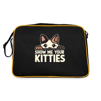 Chemise drôle de chat chat disant chaton fans - Sac Retro - noir/or - Dos