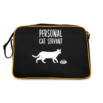 Esclave de chat personnel Propriétaire de chat - Sac Retro - noir/or - Dos