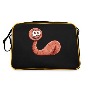 Ver de terre - Ver à main - Agriculteur - Ver - Sac Retro - noir/or - Dos