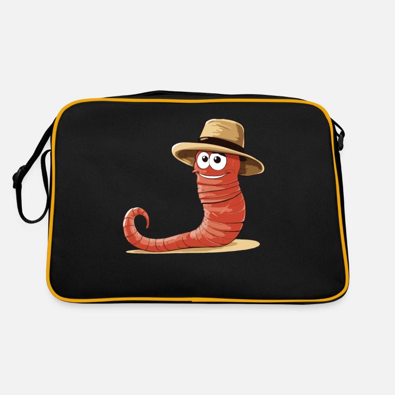Funny Earthworm Composting Worm Farmer Retro Bag